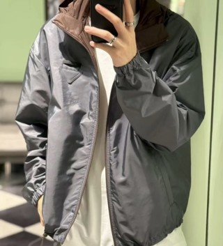 Prada Nylon Hooded Jacket Brown view 6