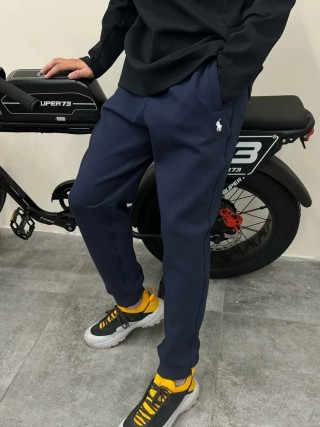 Ralph Lauren Navy Embroidered Logo Sweatpants