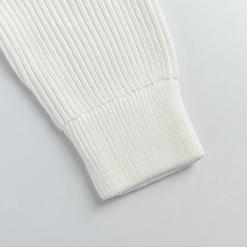 Cream Quilted Down Jacket with Ribbed Sleeves view