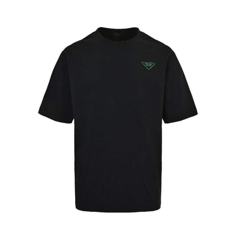 Prada Black T-Shirt with Triangle Logo view