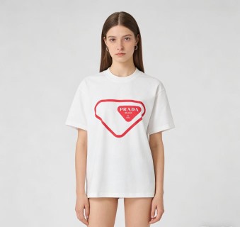 Prada Heart Logo White T-Shirt view 8