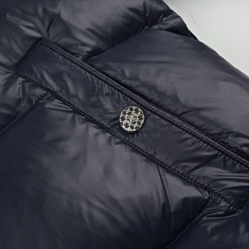 Gucci Navy Striped Down Puffer Jacket view