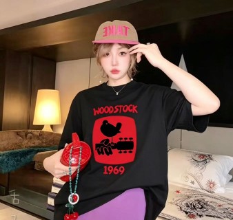 Woodstock 1969 Graphic Black T-Shirt view 3