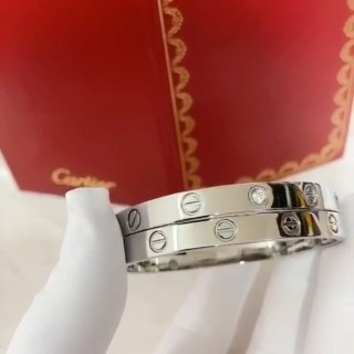 Cartier Love Silver Bracelet with Screw Details