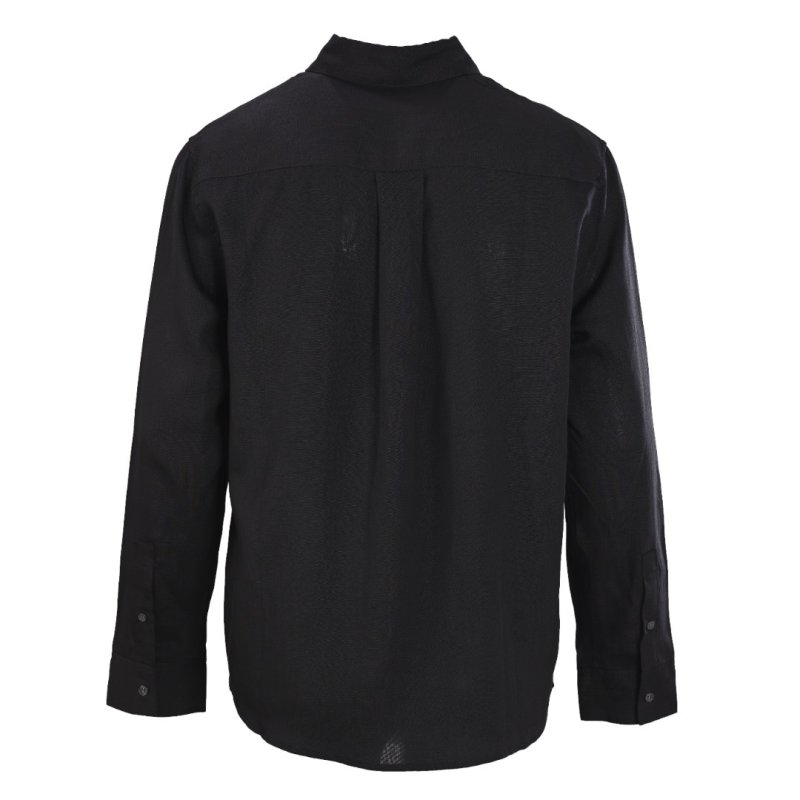 Loewe Black Long-Sleeve Shirt with Embroidered Logo view