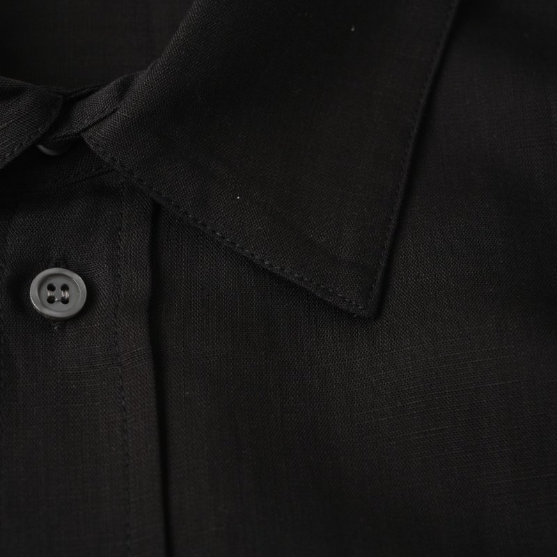 Loewe Black Long-Sleeve Shirt with Embroidered Logo view