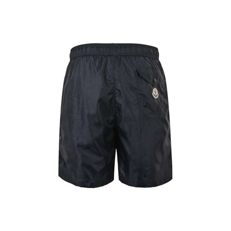 Navy Nylon Bermuda Shorts with Drawstring view