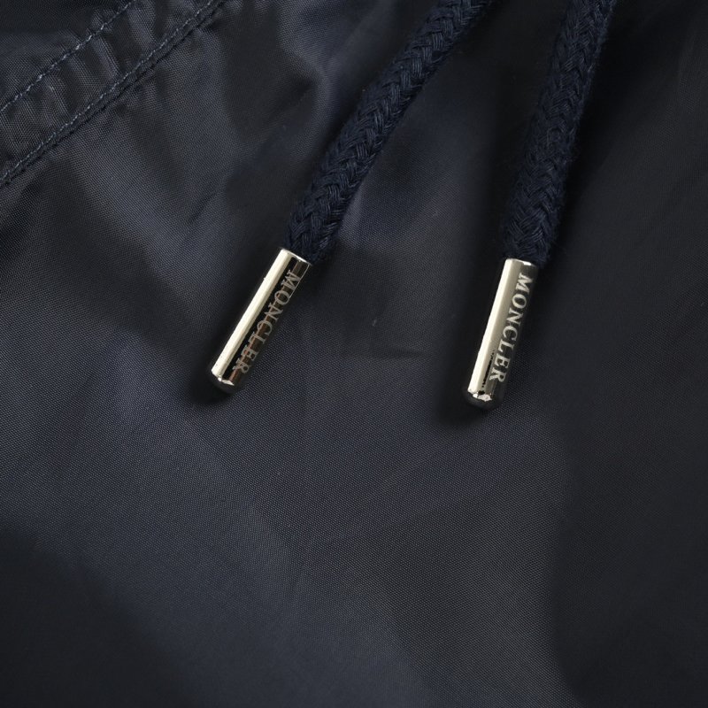 Navy Nylon Bermuda Shorts with Drawstring view