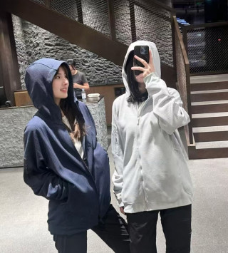 Cream Quilted Windbreaker Jacket view 3