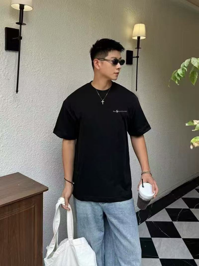 Essentials Black Embroidered Logo T-Shirt