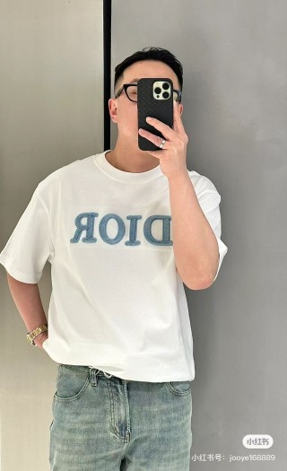 Dior White Logo Short Sleeve T-Shirt view 6