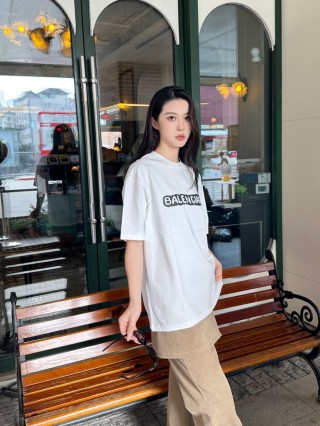 Balenciaga White Logo Short Sleeve T-Shirt view 9