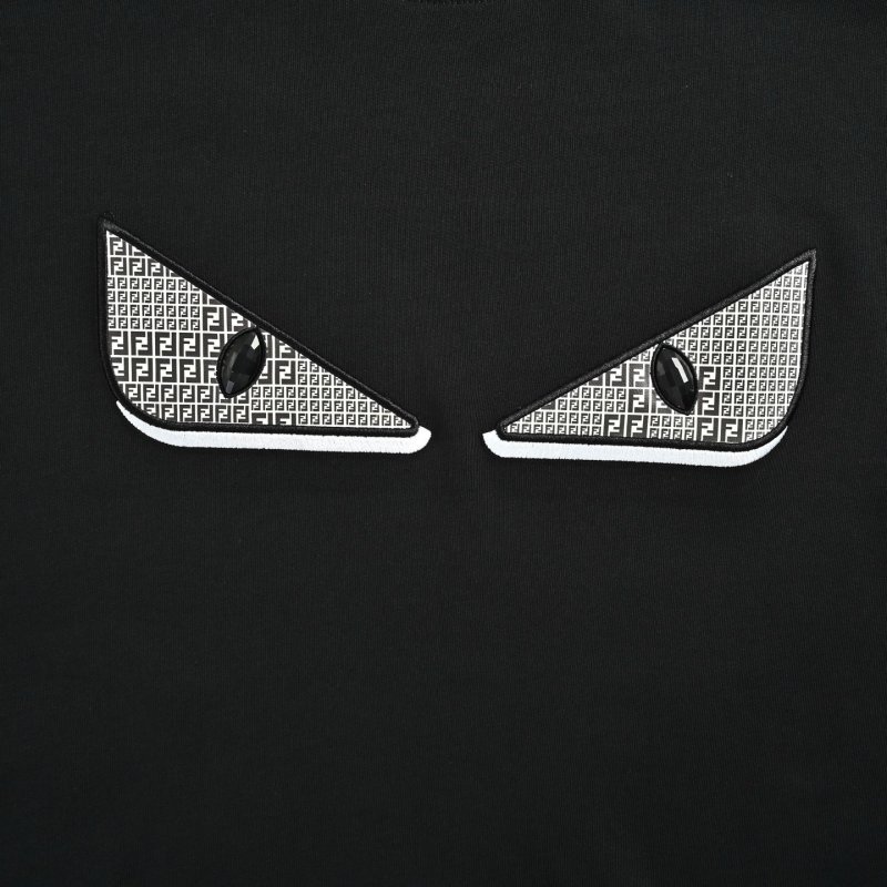Fendi Monster Eyes Black T-Shirt view