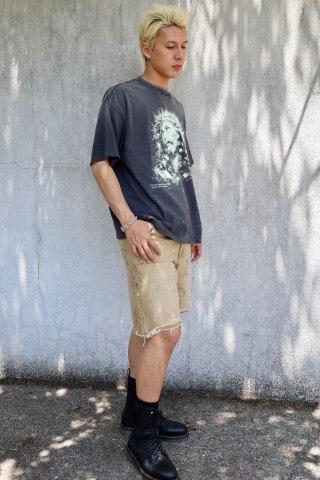 Charcoal Graphic Crown Print Oversized T-Shirt view 3