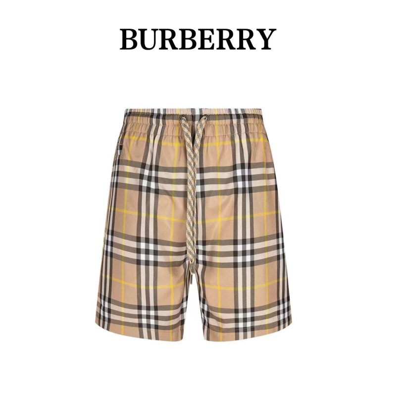 Burberry Check Shorts Beige & Navy view