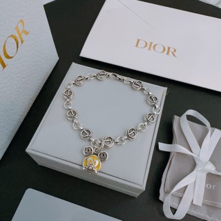 Dior CD Logo Charm Silver Bracelet view 6