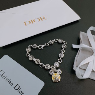 Dior CD Logo Charm Silver Bracelet view 8