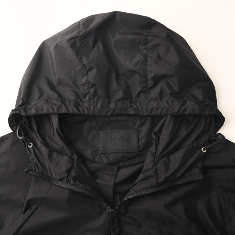 Prada Black & Grey Nylon Windbreaker Jacket view