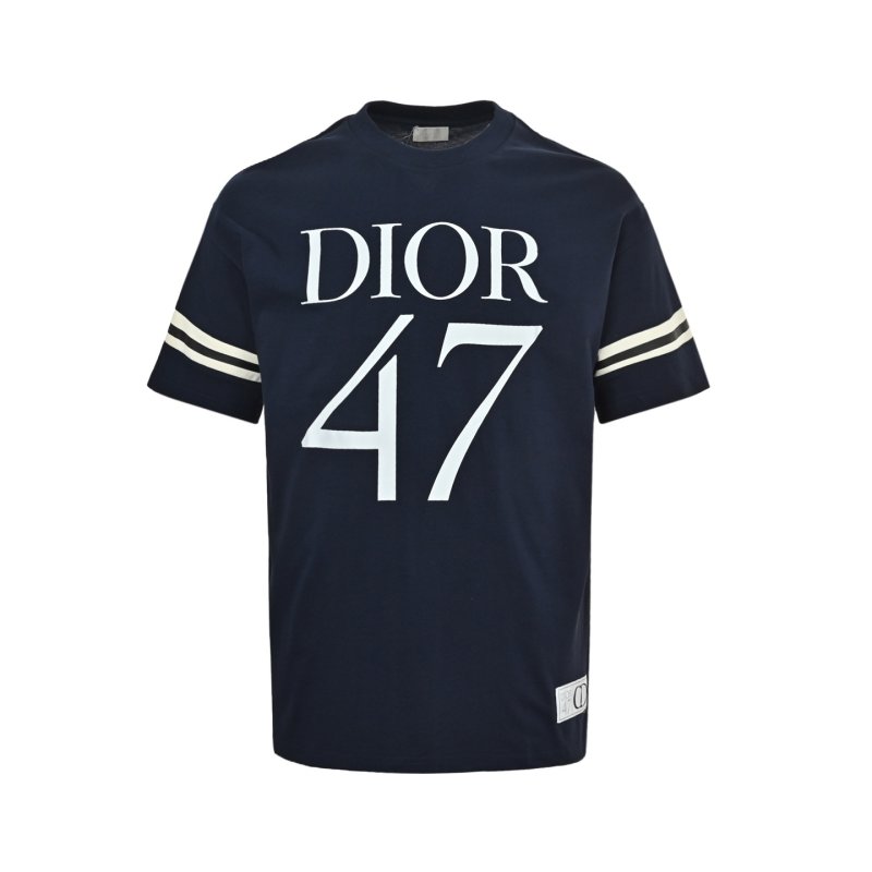Dior Navy Graphic Logo Short-Sleeve T-Shirt view