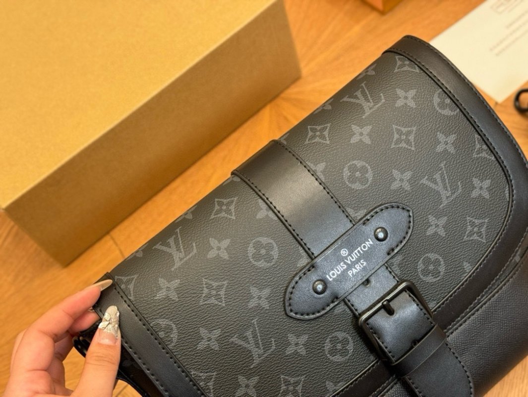 Louis Vuitton Voyager Messenger Bag Black view