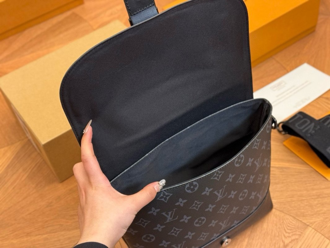 Louis Vuitton Voyager Messenger Bag Black view