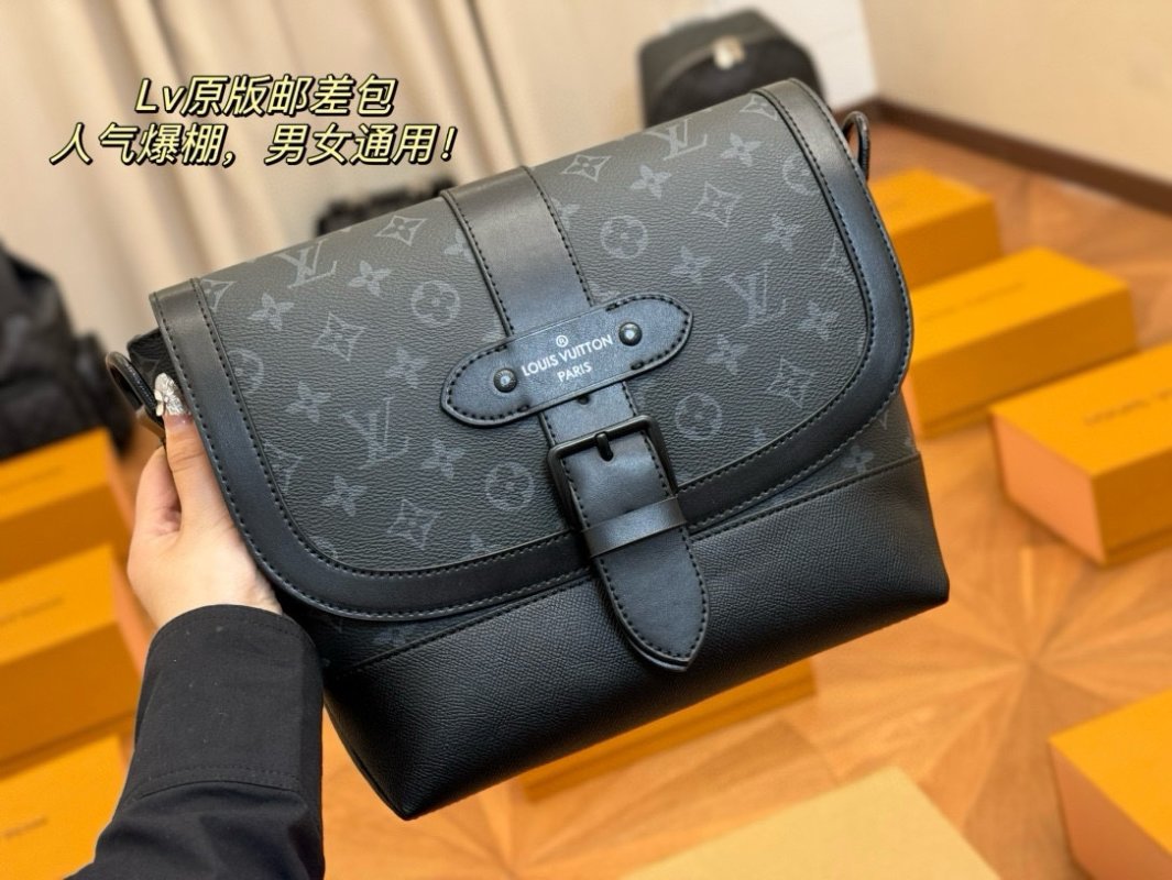 Louis Vuitton Voyager Messenger Bag Black view
