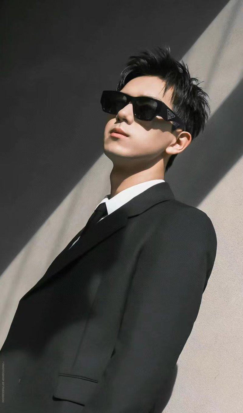 Prada Triangle Logo Black Sunglasses view