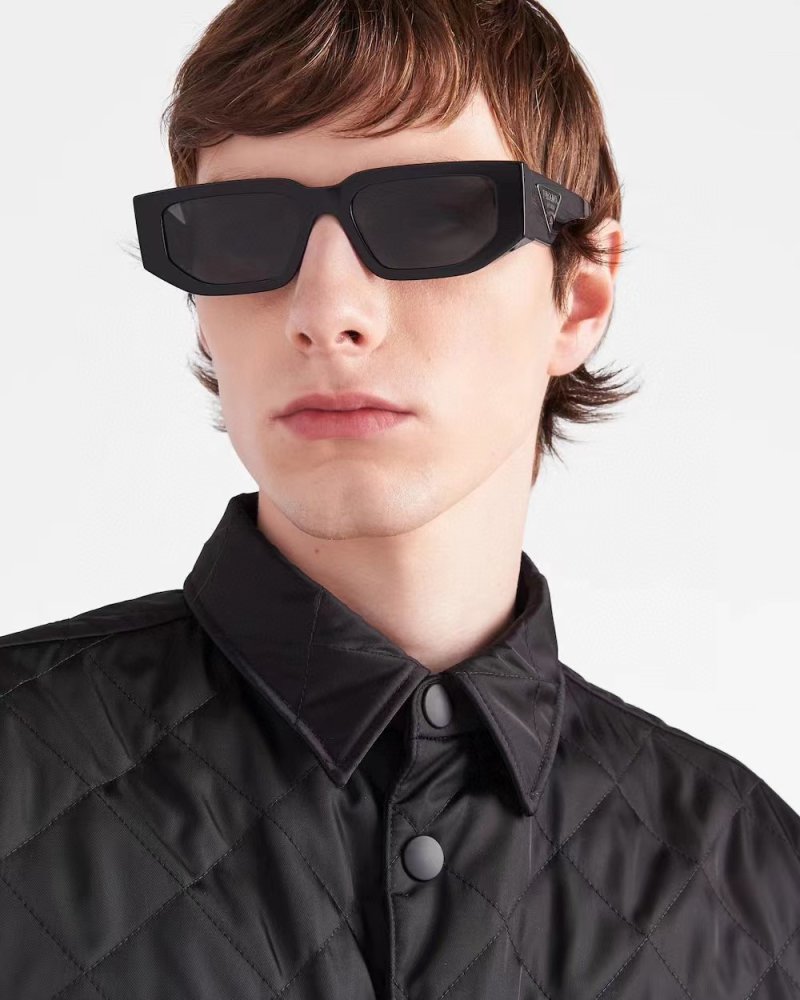 Prada Triangle Logo Black Sunglasses view