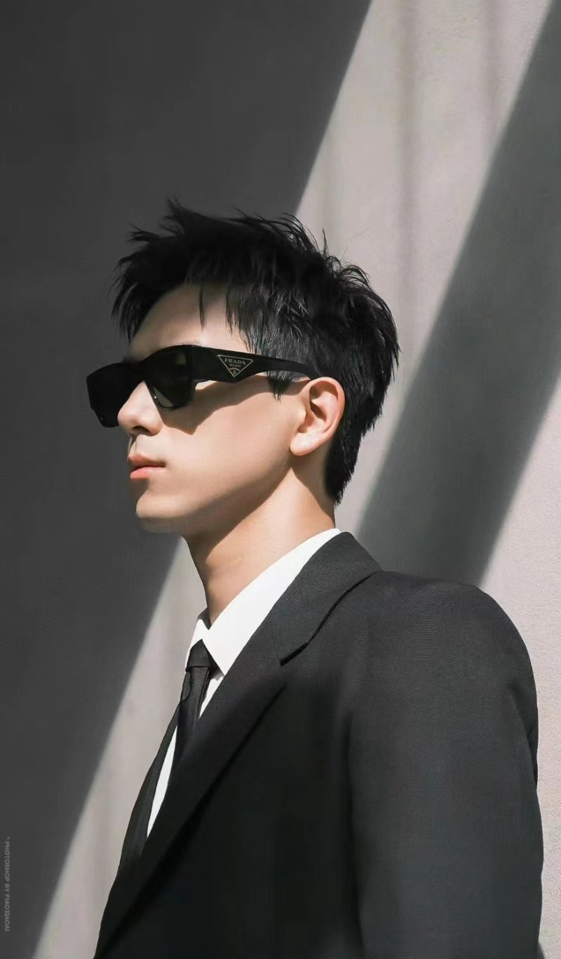 Prada Triangle Logo Black Sunglasses view