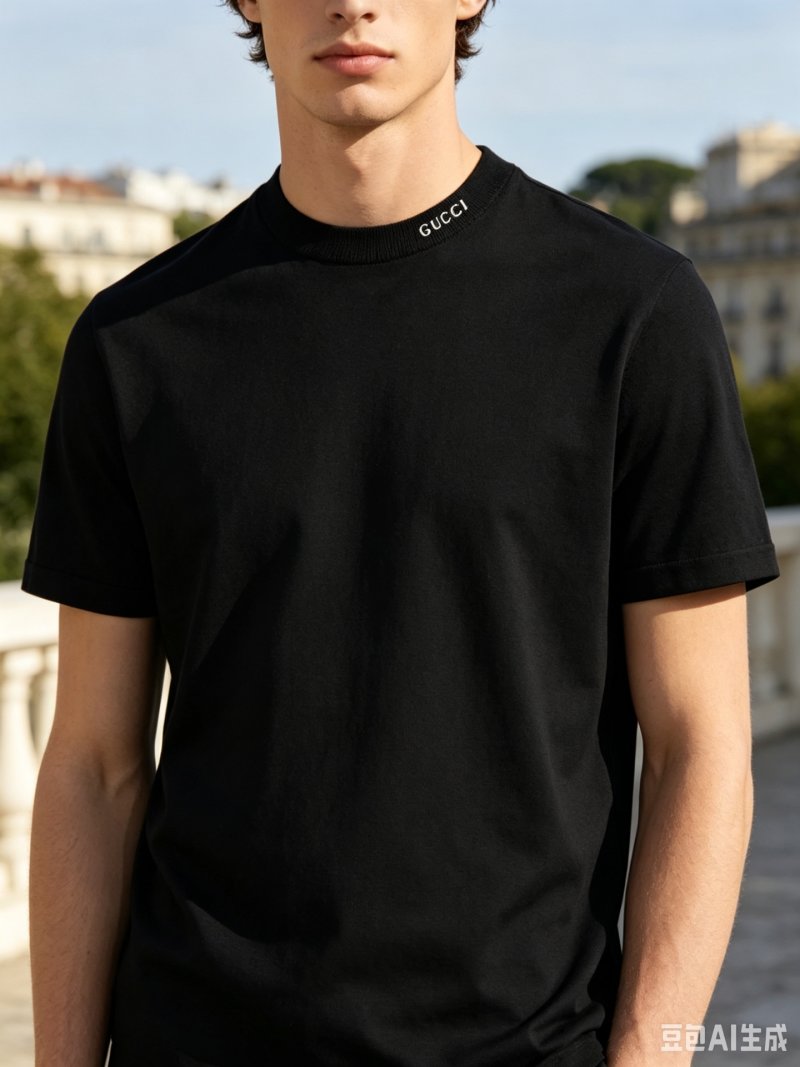 Gucci Black Logo Crewneck T-Shirt