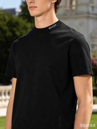 Gucci Black Logo Crewneck T-Shirt view 2