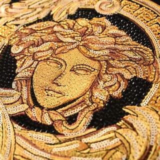 Versace Medusa Gold Logo Black Short-Sleeve T-Shirt view 7