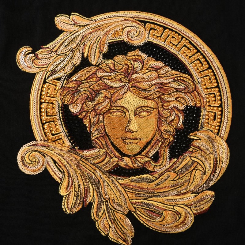 Versace Medusa Gold Logo Black Short-Sleeve T-Shirt view
