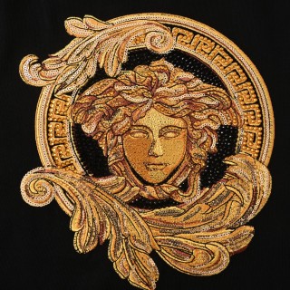 Versace Medusa Gold Logo Black Short-Sleeve T-Shirt view 8