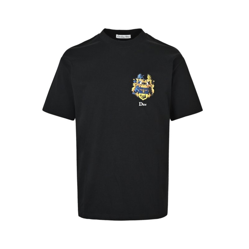 Dior Black Crest Logo Short Sleeve T-Shirt view