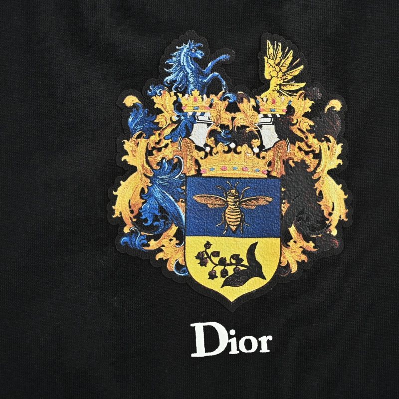 Dior Black Crest Logo Short Sleeve T-Shirt view