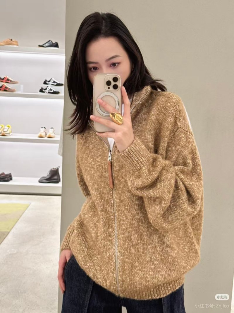 Camel & Cream Turtleneck Sweater with Abstract Back Print view