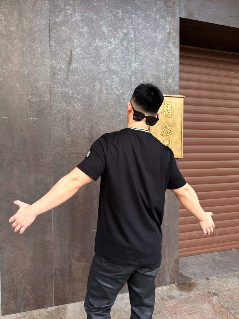 Black Short Sleeve T-Shirt with Embroidered Graphic Print view