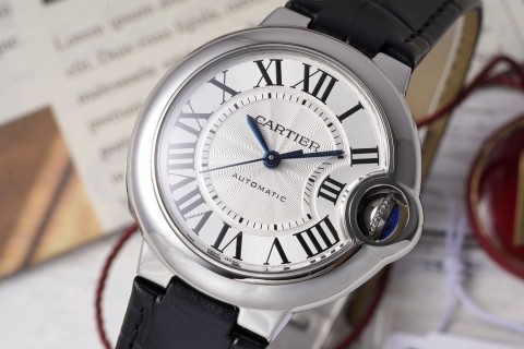 Cartier Ballon Bleu 33mm White Dial Automatic Watch view 3