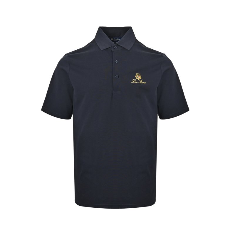 Burberry Navy Short-Sleeve Polo Shirt view