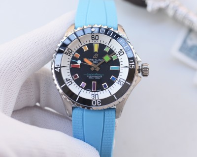 Breitling Superocean Rainbow Bezel 44mm Black Dial Automatic Watch view 3