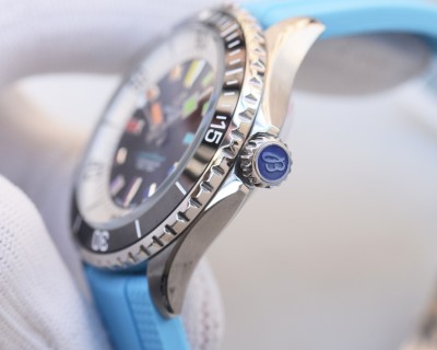 Breitling Superocean Rainbow Bezel 44mm Black Dial Automatic Watch view 7