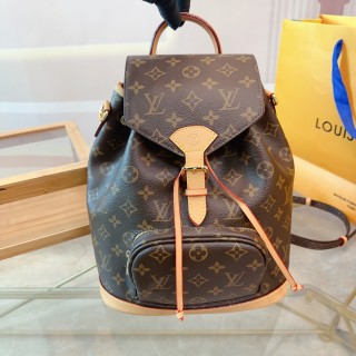 Louis Vuitton Monogram Canvas Backpack Brown view 3