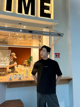 Balenciaga Black Logo T-Shirt view 3