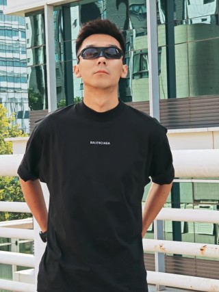 Balenciaga Black Logo T-Shirt view 5