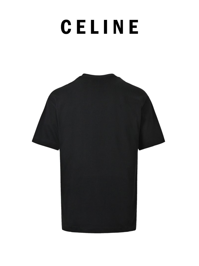 Celine Logo Black Short Sleeve T-Shirt view
