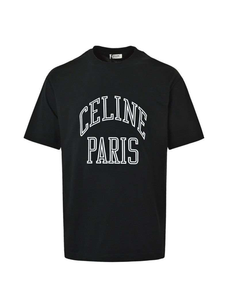 Celine Logo Black Short Sleeve T-Shirt view