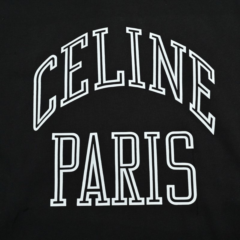 Celine Logo Black Short Sleeve T-Shirt view