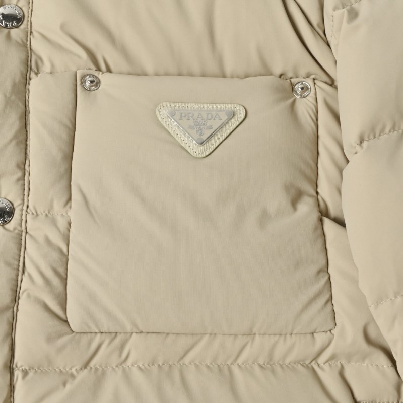 Prada Cream Quilted Down Jacket view