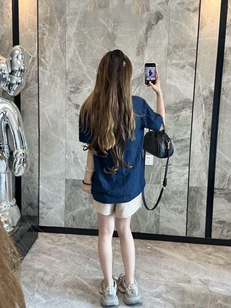 Navy Blue Oversized Short Sleeve T-Shirt view
